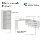 Kit 2 Peças Com Escrivaninha Em L 3 Gavetas E Armário Multius