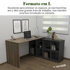 Kit 2 Peças Com Escrivaninha Em L 8 Nichos E Estante Livreiro