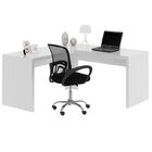 Kit 2 Peças Com Escrivaninha Em L Angular Com Cadeira De Escr