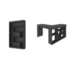 Kit 2 Peças Com Escrivaninha Em L E Estante Para Livros Andor