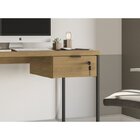 Kit 2 Peças Com Escrivaninha Industrial 136cm Com Gaveta E Es