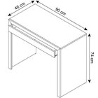Kit 2 Peças Com Escrivaninha Me4107 90cm E Estante 4 Pratelei