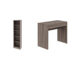 Kit 2 Peças Com Escrivaninha Me4107 90cm E Estante 4 Pratelei