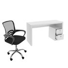 Kit 2 Peças Com Escrivaninha Me4130 E Cadeira Para Escritório