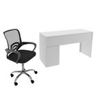 Kit 2 Peças Com Escrivaninha Me4130 E Cadeira Para Escritório