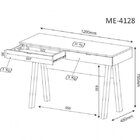 Kit 2 Peças Com Escrivaninha Me 4128 120cm E Balcão 2 Portas