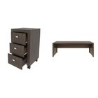 Kit 2 Peças Com Escrivaninha Mesa Escritório Me4185 E Gavetei