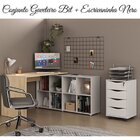 Kit 2 Peças Com Escrivaninha Nero Em L Com 8 Nichos E Gavetei