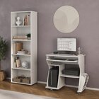 Kit 2 Peças Com Escrivaninha Para Computador Cpu E Estante Pa