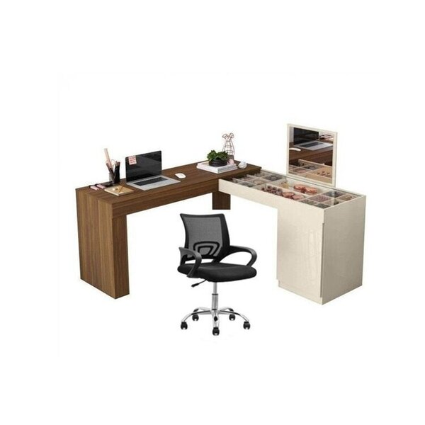 Kit 2 Peças Com Escrivaninha Penteadeira Star E Cadeira De Es