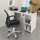 Kit 2 Peças Com Escrivaninha Retrátil Para Escritório Com Cad