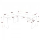 Kit 2 Peças Com Escrivaninha Work30 E Estante Kuadra Carvalho