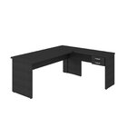 Kit 2 Peças Com Escrivaninha Work30 E Estante Kuadra Preto On