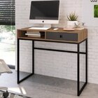 Kit 2 Peças Com Estante Livreiro E Escrivaninha 1 Gaveta