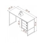 Kit 2 Peças Com Estante Livreiro E Escrivaninha 3 Gavetas