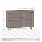 Kit 2 Peças Com Estante Para Tv Até 65 Polegadas E Buffet Atl