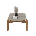 Kit 2 Peças Com Mesa De Centro E Mesa Lateral Lizz Off White/