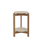 Kit 2 Peças Com Mesa De Centro E Mesa Lateral Lizz Off White/