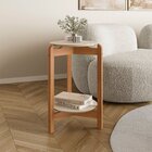 Kit 2 Peças Com Mesa De Centro E Mesa Lateral Lizz Off White/