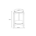 Kit 2 Peças Com Mesa De Centro E Mesa Lateral Lizz Off White/