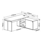 Kit 2 Peças Com Mesa Diretor Em L Porta De Correr Com Recorte