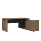 Kit 2 Peças Com Mesa Diretor Em L Porta De Correr Com Recorte