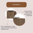 Kit 2 Peças Com Mesa Diretor Em L Porta De Correr Com Recorte