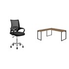 Kit 2 Peças Com Mesa Escritório Em L Industrial 150cm Kuadra