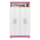 Kit 2 Peças Com Mesa Escrivaninha E Armário 4 Portas Com Nich