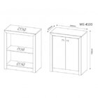 Kit 2 Peças Com Mesa Para Escritório Em L E Armário Multiuso