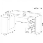 Kit 2 Peças Com Mesa Para Escritório Em L E Armário Multiuso