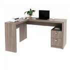 Kit 2 Peças Com Mesa Para Escritório Em L E Armário Multiuso