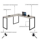 Kit 2 Peças Com Mesa Para Escritorio Em L Industrial 150cm Ku