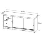 Kit 2 Peças Com Mesa Presidente Em Tamburato E Balcão Organiz