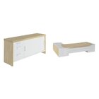 Kit 2 Peças Com Mesa Presidente Em Tamburato E Balcão Organiz