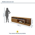 Kit 2 Peças Com Rack Para Tv Até 75 Polegadas Granada E Crist