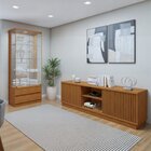 Kit 2 Peças Com Rack Para Tv Até 75 Polegadas Ripado Logan E