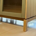 Kit 2 Peças Cristaleira 2 Portas  De Vidro E Balcão 4 Portas