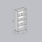 Kit 2 Peças Cristaleira 2 Portas  De Vidro E Balcão 4 Portas