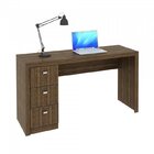 Kit 2 Peças Escrivaninha 3 Gavetas E Armário Multiuso Para Es