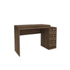 Kit 2 Peças Escrivaninha 3 Gavetas Estante Livreiro 5 Pratele