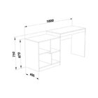 Kit 2 Peças Escrivaninha 4 Nichos Estante Livreiro 4 Pratelei