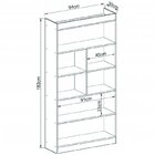 Kit 2 Peças Escrivaninha Com Estante Guaili Yescasa Branco