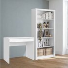 Kit 2 Peças Escrivaninha Facility Com Estante  Branco