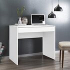 Kit 2 Peças Escrivaninha Facility Com Estante  Branco