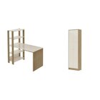 Kit 2 Peças Escrivaninha Match E Armário Match Yescasa Off Wh