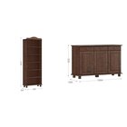 Kit 2 Peças Estante 5 Prateleiras E Balcão 3 Portas 100% Made