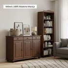 Kit 2 Peças Estante 5 Prateleiras E Balcão 3 Portas 100% Made