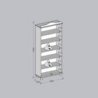 Kit 2 Peças Estante 5 Prateleiras E Balcão 3 Portas 100% Made