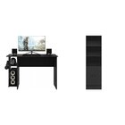 Kit 2 Peças Mesa Escritório/gamer E Armário 2 Portas 5 Pratel